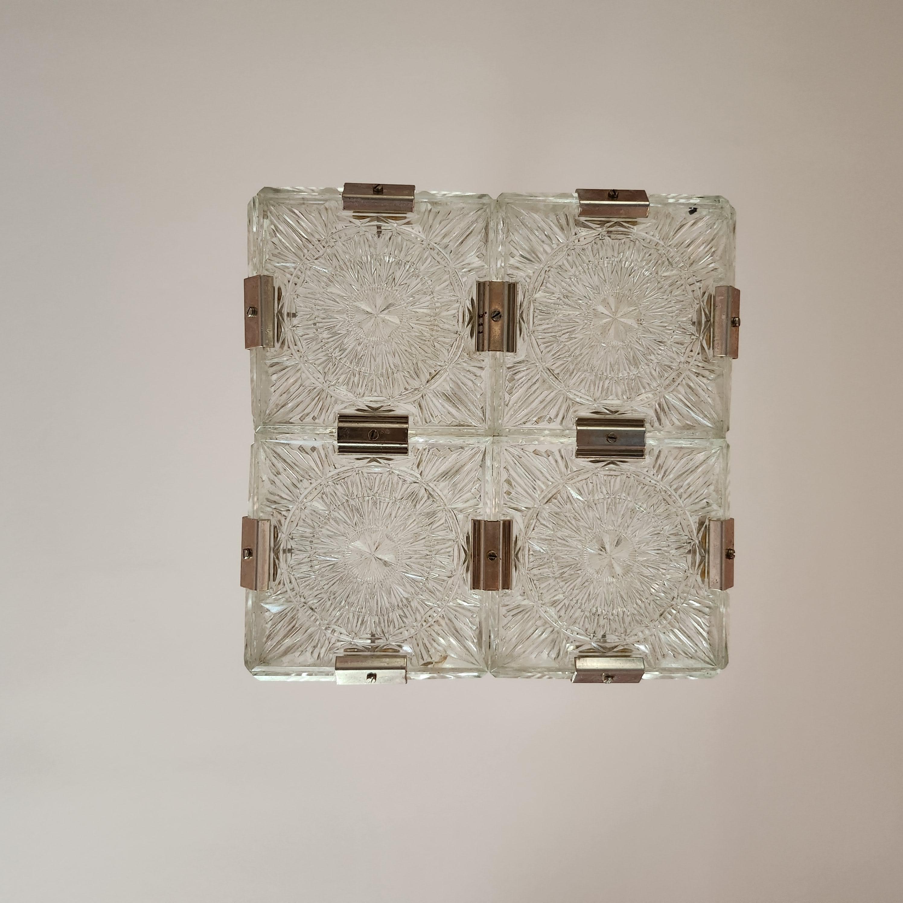 Glass chandelier from the c. 1970