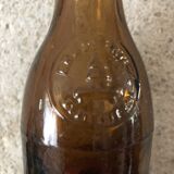 Lot de 6 bouteilles en verre fumé brun