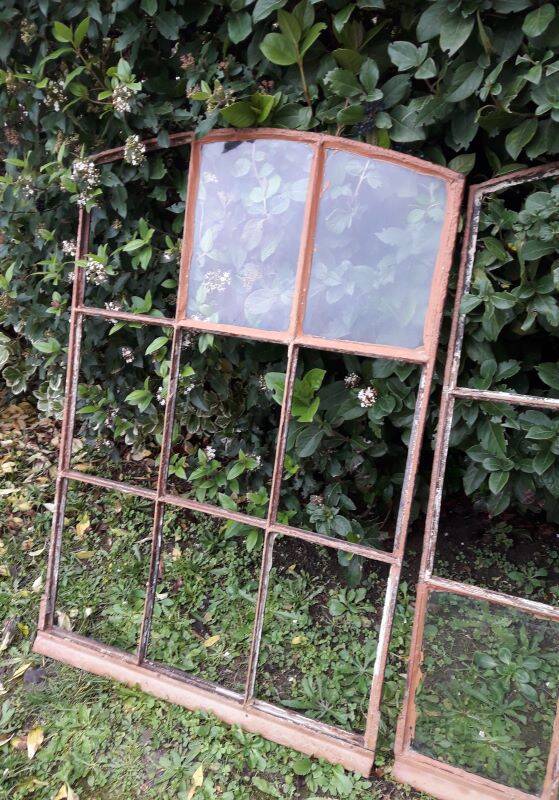 Industrial arched metal windows L73xH110 19th century glass roof