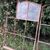 Industrial arched metal windows L73xH110 19th century glass roof