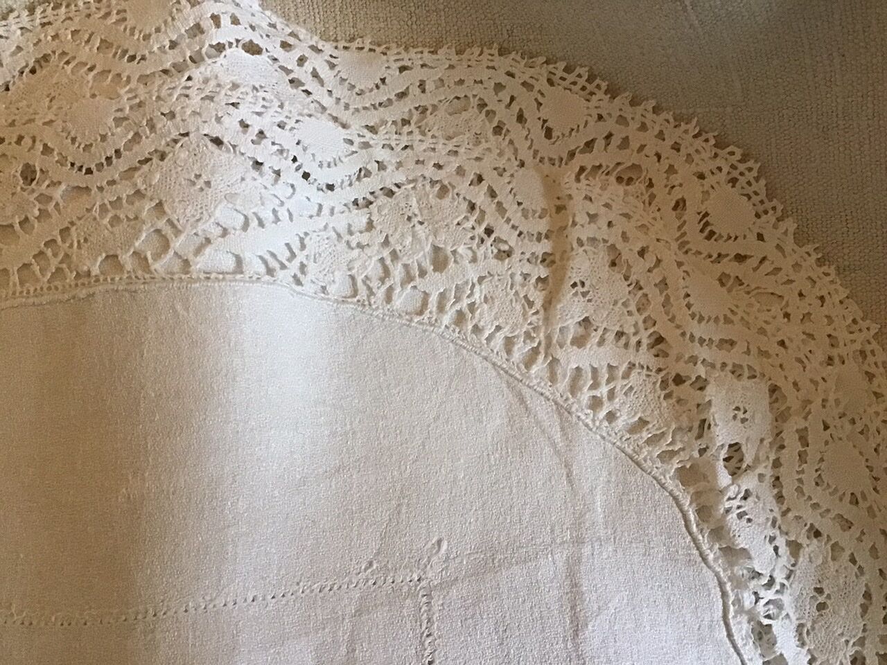 Square linen tablecloth