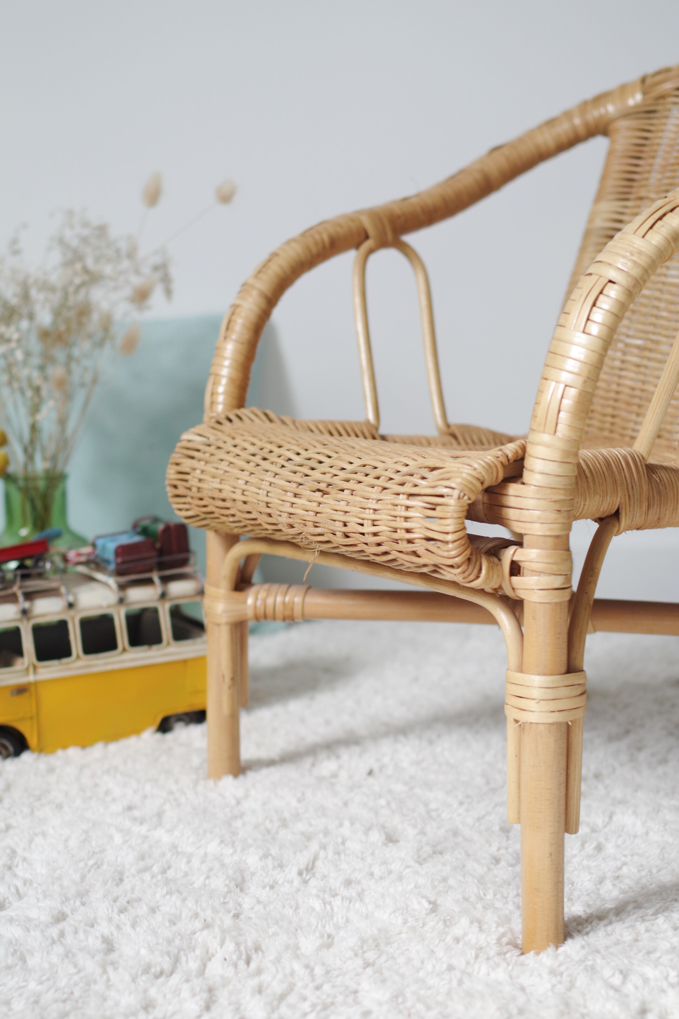 Children's armchair in rattan