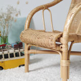 Children's armchair in rattan