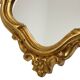 French Baroque-style gold-leaf gilded mirror with crest, 71 cm