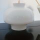 Suspension champignon vintage globe opaline blanche années 70
