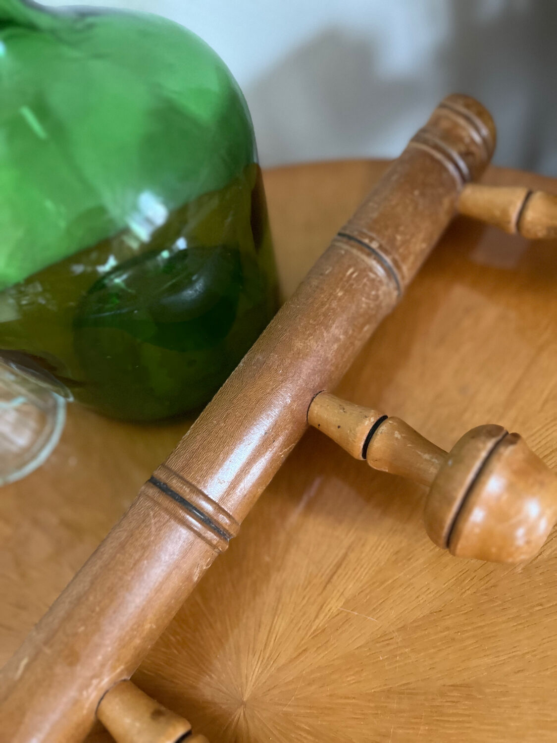 Coat rack hook in natural wood late 19th century