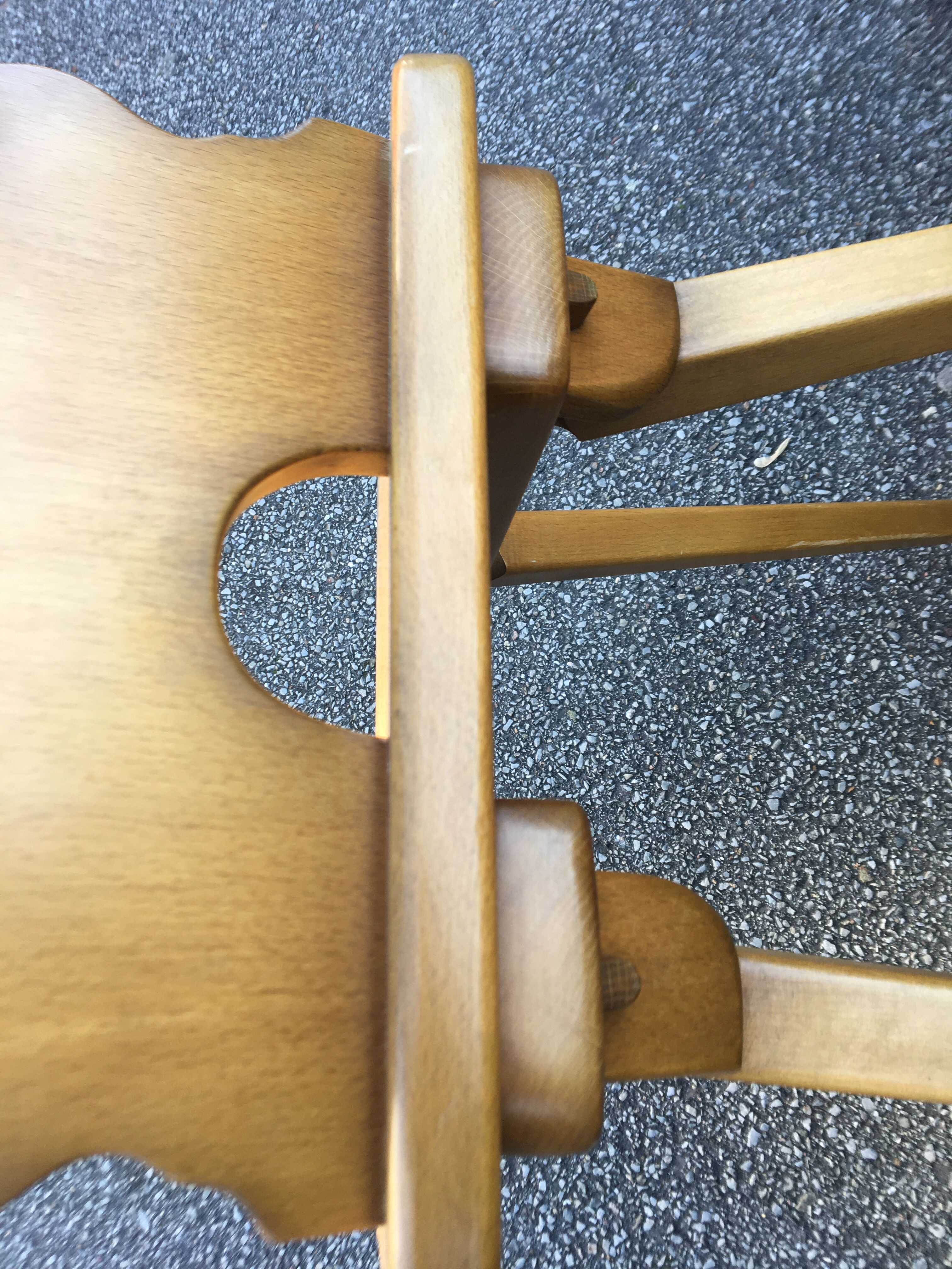 Pair of 70's light wood mountain chairs