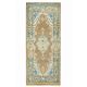 Vintage Turkish Oushak Handmade Wool Cotton Brown Runner Rug 127x310