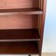 Vintage veneer bookcase with metal legs