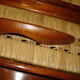 Mahogany and straw chest of drawers, circa 1950, Mexican made