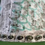 Glazed ceramic owl – Totem sculpture