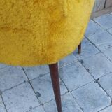 Plush cocktail armchair