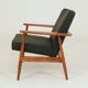 Modern living room chair deep olive green wool by M.Zielinski