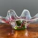 Pink and green Glass bowl by Josef Hospodka 1960s