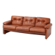 Brown leather 3-seater sofa Coronado by Tobia Scarpa for B&B Italia, Italy ca. 1960