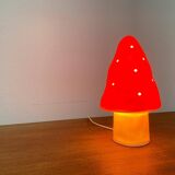 Postmodern plastic mushroom table lamp by Heico.