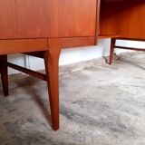 Vintage Scandinavian dressing table, teak 60s, signed Nathan