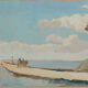 Watercolor on paper Christian Couillaud Noirmoutier The Passage of the Twentieth Gois