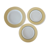3 assiettes terre de fer Moulin des Loups