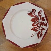 6 antique soup plates from Digoin and Sarreguemines