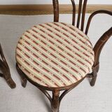 Set of 4 turned wicker chairs, vintage.