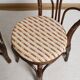 Set of 4 turned wicker chairs, vintage.