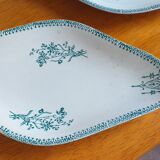 set of 3 half-porcelain ravines of Saint Amand from the 1930s