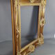 Large frame Louis XV style wood and gilded stucco patinated 78x69 cm, leaf: 55.5x46.5 cm
