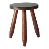 Tabouret vintage, tabouret bois tripode , tabouret d'appoint, porte-plante,