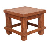 Old small Burmese teak workshop bedside table