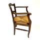 19th century rustic Provencal armchair with straw seat