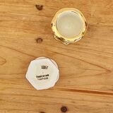 2 beige and gold Limoges egg cups