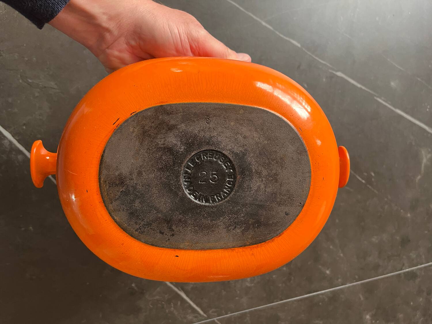 Vintage casserole dish Le Creuset 25 La Mama by Enzo Mari