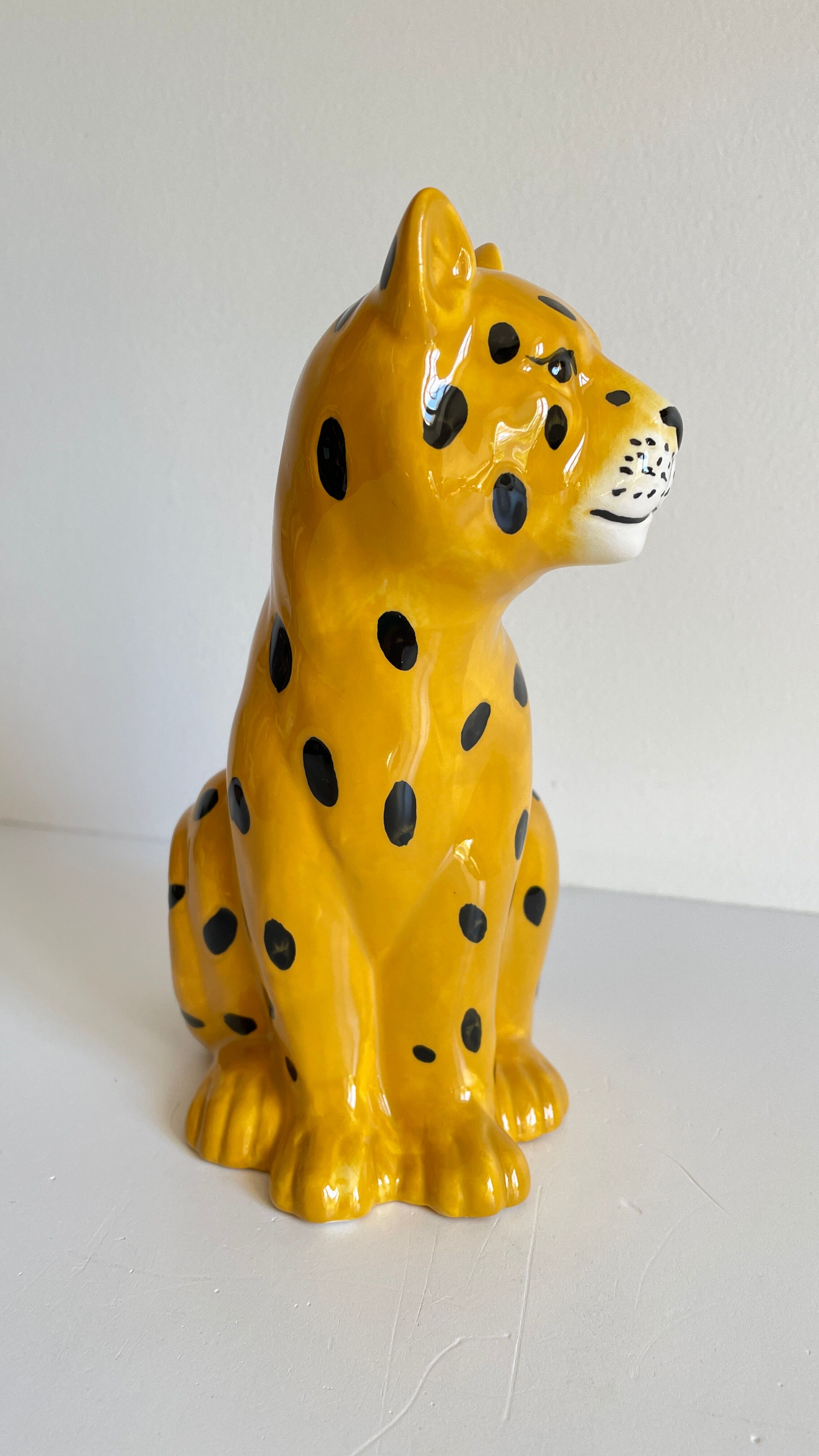 Pot leopard ceramic cache vintage
