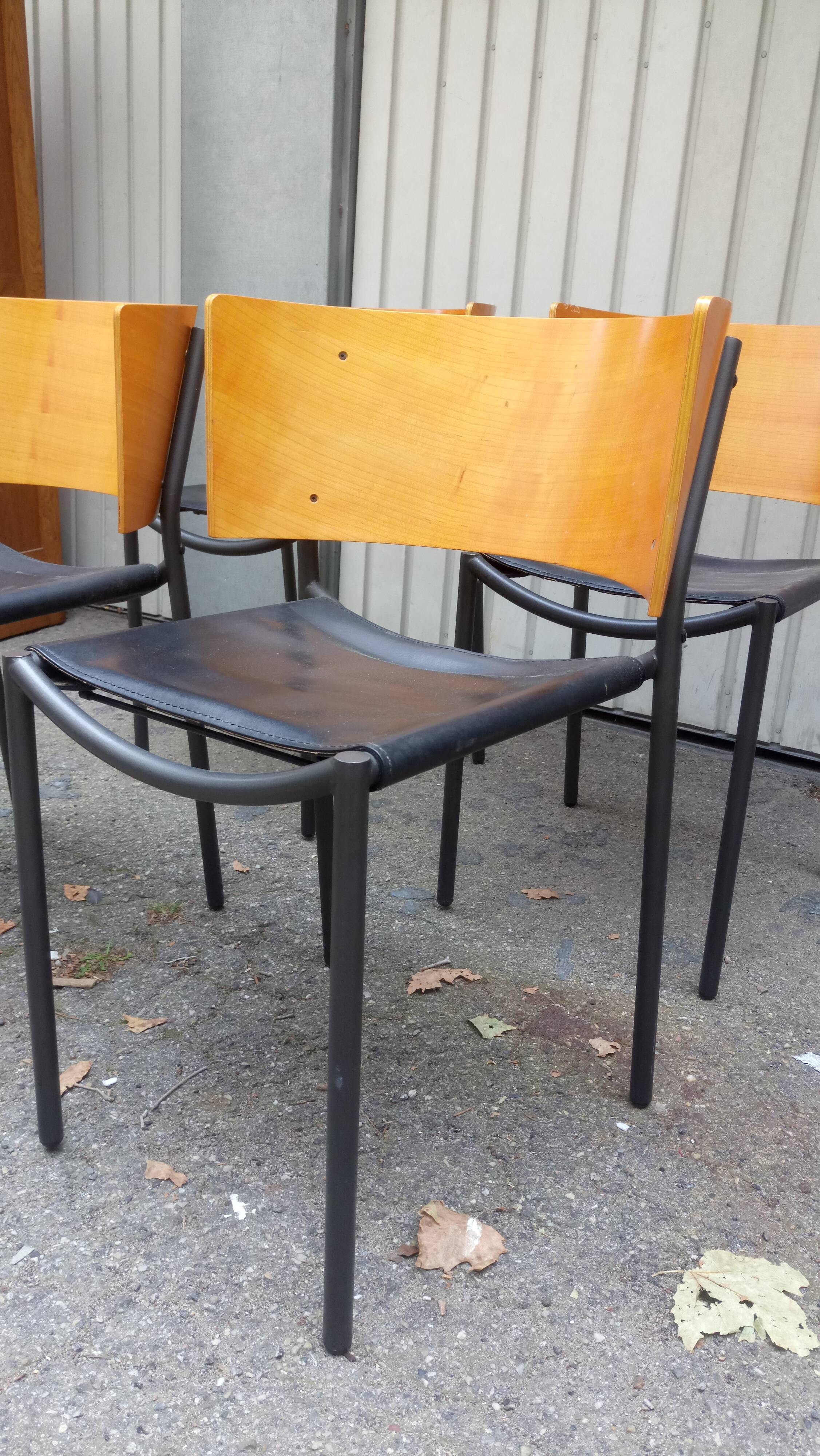 4 chairs vintage Starck model Lila Hunter XO 1988