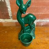 Antique Art Deco Doe Figurine ST CLÉMENT Ceramic Lemanceau Vintage