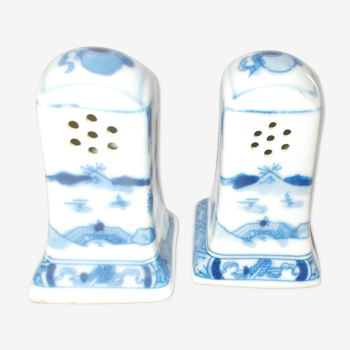 Salière et poivrier motif asiatique