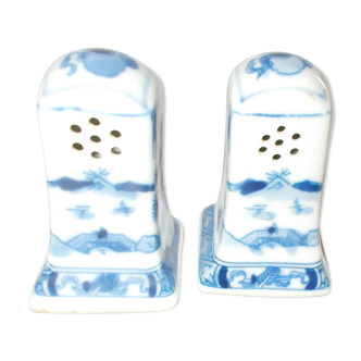 Salière et poivrier motif asiatique