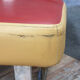 Pair of semi-moon benches in skai and chrome steel