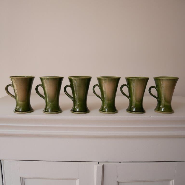 Set of 6 green mazagrans