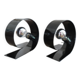 Paire de lampes " looping " éditions Massive 1990