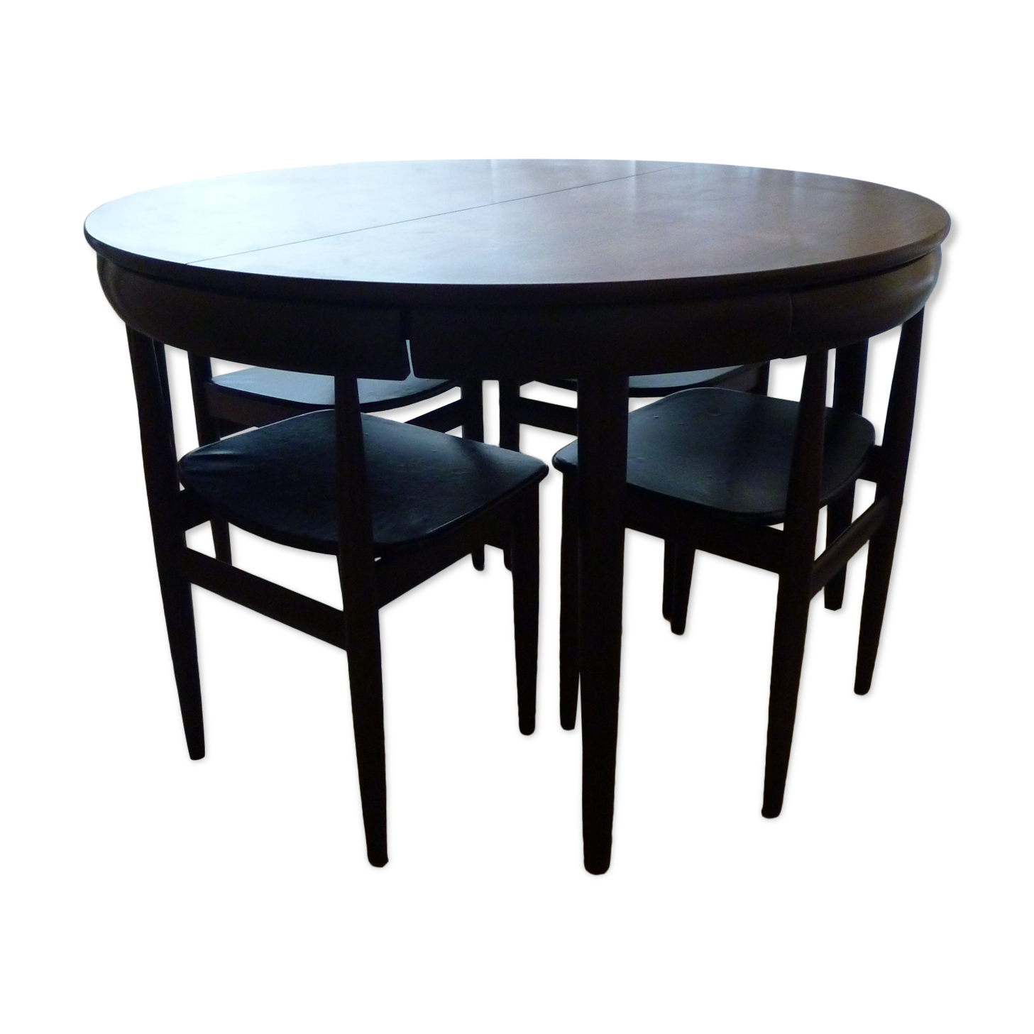 Dining Set " Roundette " table and chairs by Hans Olsen for Frem Rojle Denmark