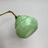 Applique tulipe en verre de Clichy vert mint