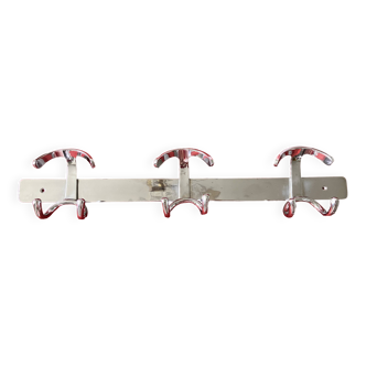 Chrome wall coat rack