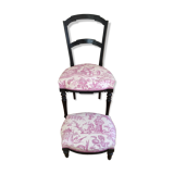 Ensemble chaise et repose pied style Louis XVI