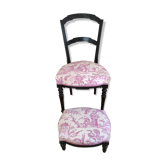 Louis XVI style chair and foot rest set