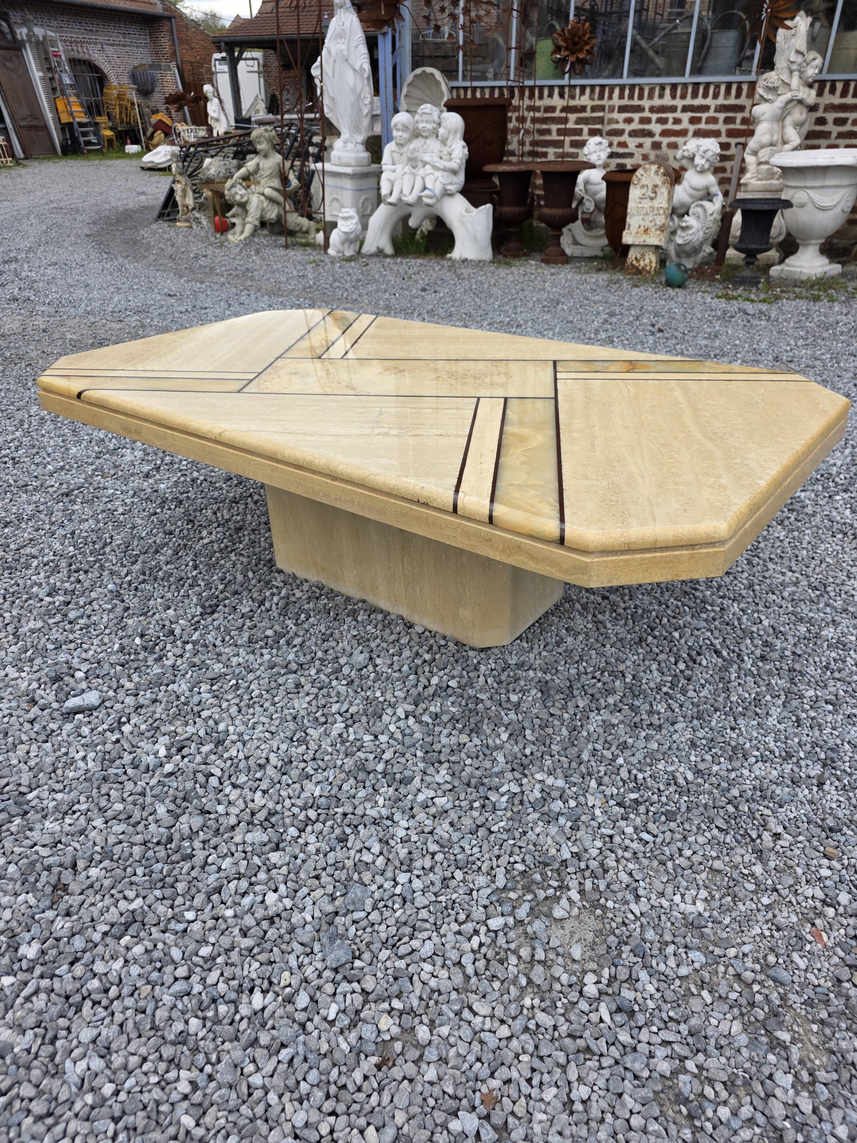 Travertine coffee table from the 70s/80s.