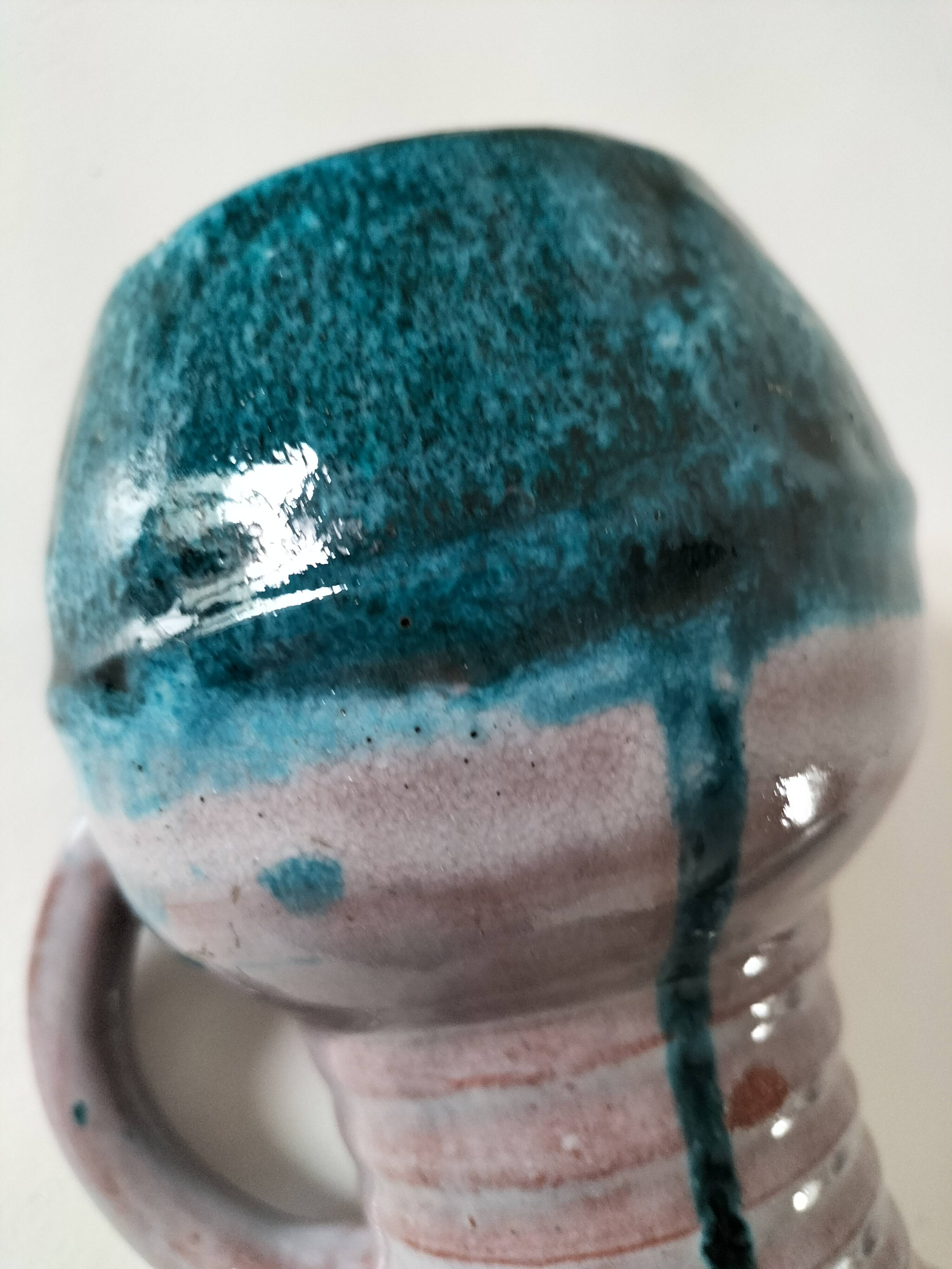Glazed ceramic pitcher by Pichet Accolay, circa 1955–1965.