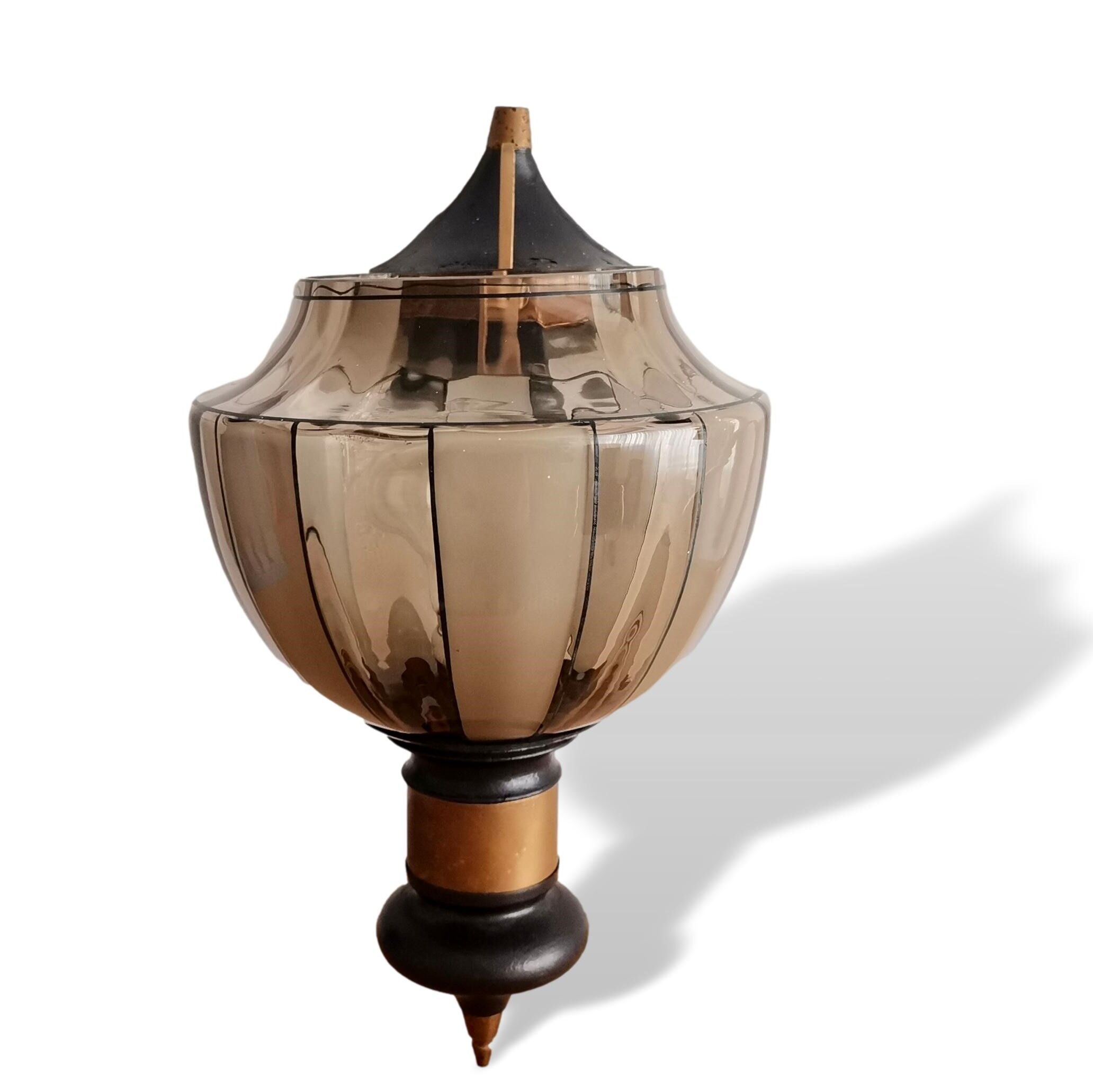 Art Deco metal glass wall sconce lamp