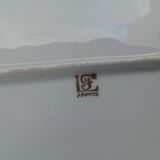 Oval dish in porcelain signed LJ & cie